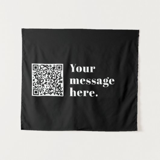 Ihr eigener hochgeladener QR-Code und bearbeitbare Wandteppich (Vorderseite (Horizontal))