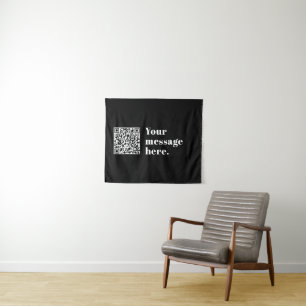 Ihr eigener hochgeladener QR-Code und bearbeitbare Wandteppich