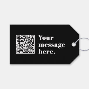 Ihr eigener hochgeladener QR-Code und editierbarer Geschenkanhänger