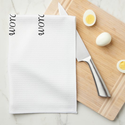 Ihr eigener, lustiger oder inspirierender Text mit Geschirrtuch (Viertel Falte)