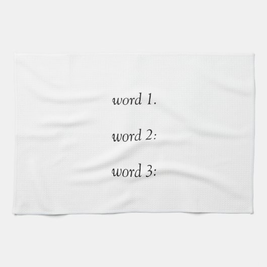 Ihr eigener, lustiger oder inspirierender Text mit Geschirrtuch (Horizontal)