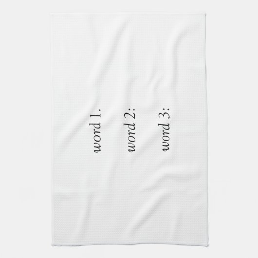 Ihr eigener, lustiger oder inspirierender Text mit Geschirrtuch (Vertikal)