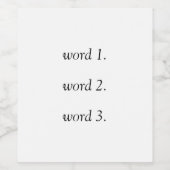 Ihr eigener lustiger oder nachdenklicher Text in d Weinetikett (Einzelnes Label)