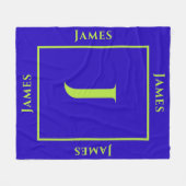 Ihr eigener Name, Anfangsbuchstabe und Farbmonogra Fleecedecke (Vorderseite (Horizontal))