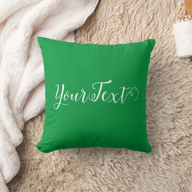 Ihr eigener Name oder Text Moderne Elegante Top Kissen (Decke)
