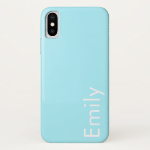 Ihr eigener Name oder Wort   Soft Sky Blue Case-Mate iPhone Hülle