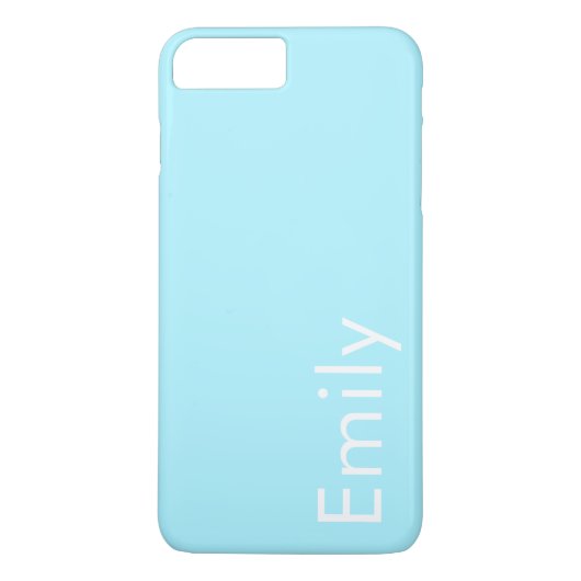 Ihr eigener Name oder Wort | Soft Sky Blue Case-Mate iPhone Hülle (Rückseite)