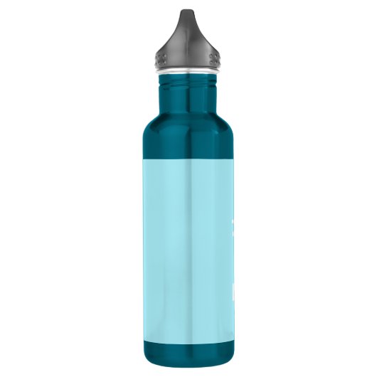 Ihr eigener Name oder Wort | Soft Sky Blue Edelstahlflasche (Links)