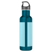 Ihr eigener Name oder Wort | Soft Sky Blue Edelstahlflasche (Rückseite)