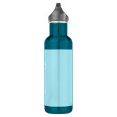 Ihr eigener Name oder Wort | Soft Sky Blue Edelstahlflasche (Rechts)