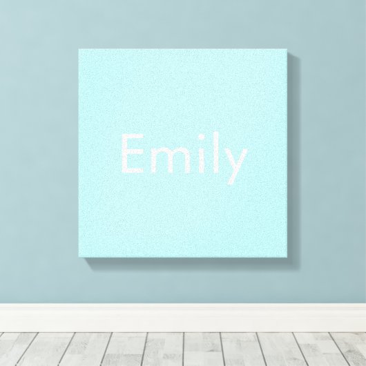 Ihr eigener Name oder Wort | Soft Sky Blue Leinwanddruck (Insitu (Holzboden))