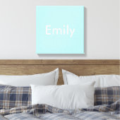 Ihr eigener Name oder Wort | Soft Sky Blue Leinwanddruck (Insitu (Schlafzimmer))