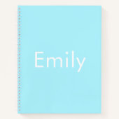 Ihr eigener Name oder Wort | Soft Sky Blue Notizblock (Vorderseite)