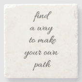 Ihr eigener Pfad Marmorstein-Untersetzer Steinuntersetzer (Vorderseite)