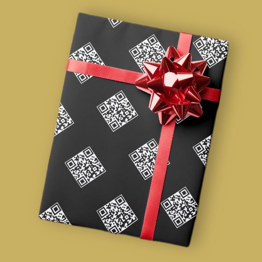 Ihr eigener QR-Code | Einfaches Wiederholmuster Geschenkpapier