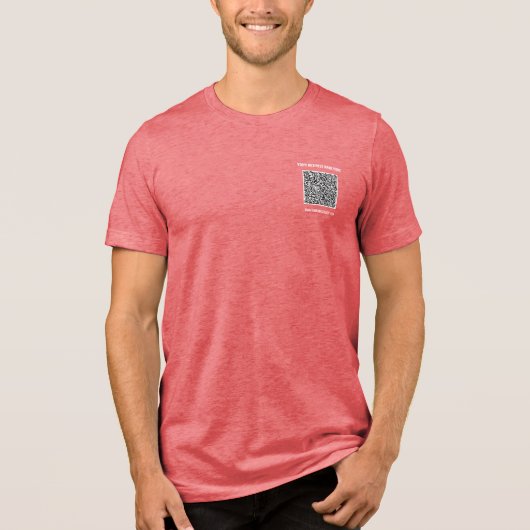 Ihr eigener QR-Code und Ihr benutzerdefiniertes Te Tri-Blend Shirt (Vorderseite)
