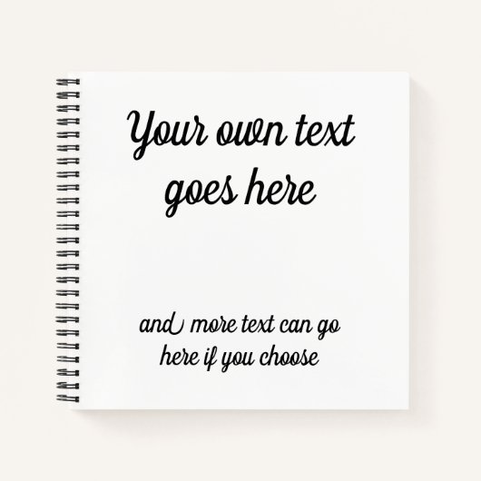 Ihr eigener Text auf der Vorderseite. Schwarzer Te Notizblock (Vorderseite)