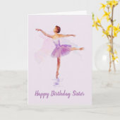 Ihr eigener Text auf diesem schönen Lilac Ballerin Karte (Gelbe Blume)