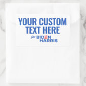 Ihr eigener Text hier für Biden Harris 2024 Rechteckiger Aufkleber (Tasche)