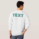 Ihr eigener Text oder Name Mens beidseitig drucken T-Shirt (Schwarz voll)