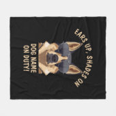 Ihr eigener Text, Ohrhörer-Schatten auf den Namen  Fleecedecke (Vorderseite (Horizontal))