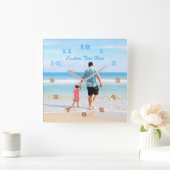 Ihr eigener Text-Schriftart für Ihr Foto Name Der Quadratische Wanduhr (Zuhause)