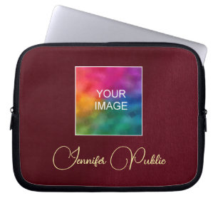 Ihr eigener Textname Foto oder Logo hier hochladen Laptopschutzhülle
