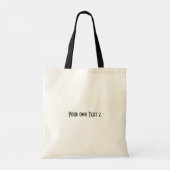 Ihr eigener Textname gedrucktes Budget Einkauf Tragetasche (Rückseite)