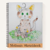 Ihr eigenes Art On Cover Sketchbook Notebook Notizblock (Vorderseite)