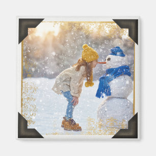 Ihr eigenes Bild Vintage Foto-Ecken Magnet