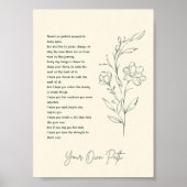 Ihr eigenes, blumengemustertes inspirierendes Post Poster (Vorne)