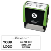 Ihr eigenes Design-Rücksendeadresse-Logo oder Foto Permastempel (Beispiel)