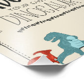 Ihr eigenes Dinosaurier-Geburtstagszeichen adoptie Fotodruck (Ecke)