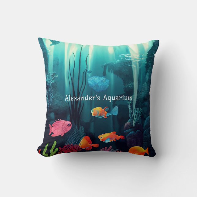 Ihr eigenes Exotic Fish Tank Aquarium Kissen (Vorderseite)