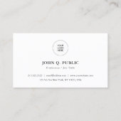 Ihr eigenes Firmenlogo hier elegant und modern Visitenkarte (Rückseite)