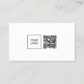 Ihr eigenes Firmenlogo QR-Code Elegantes Template Visitenkarte (Rückseite)