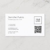 Ihr eigenes Firmenlogo QR-Code Elegantes Template Visitenkarte (Vorderseite)