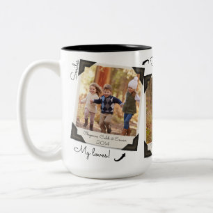 Ihr eigenes Foto-Album komplett Personalisiert Zweifarbige Tasse