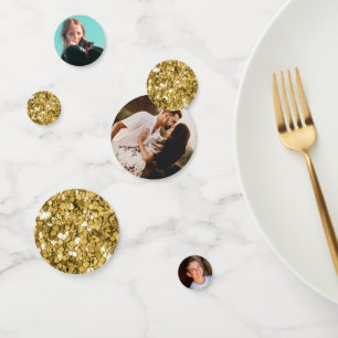 Ihr eigenes Foto Custom Gold Polterabend Konfetti