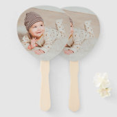 Ihr eigenes Foto einfach modern stilvoll Fächer (Vorne und Hinten)