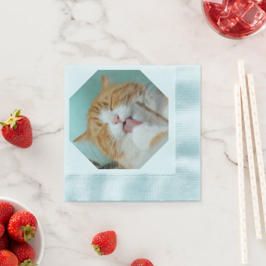 IHR EIGENES FOTO IMAGE Cat's Party Paper Napkins Serviette (Beispiel)