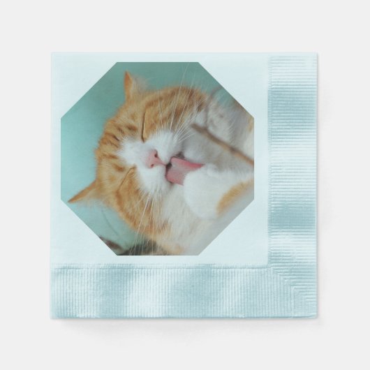 IHR EIGENES FOTO IMAGE Cat's Party Paper Napkins Serviette (Vorderseite)