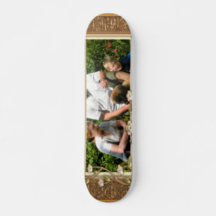 Ihr eigenes Foto in einem Golden Blume Rahmen! - Skateboard