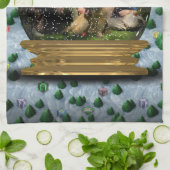 Ihr eigenes Foto in einem Snowglobe Feld! - Küchentuch (Gefaltet)