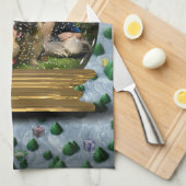 Ihr eigenes Foto in einem Snowglobe Feld! - Küchentuch (Viertel Falte)