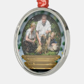 Ihr eigenes Foto in einem Snowglobe Feld! - Ornament Aus Metall (Links)