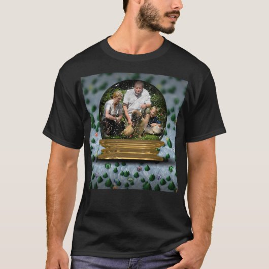 Ihr eigenes Foto in einem Snowglobe Feld! - T-Shirt (Vorderseite)