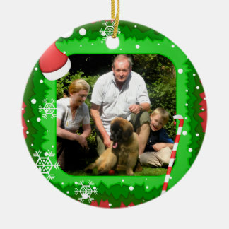 Ihr eigenes Foto in einem Weihnachtsrahmen! - Keramikornament