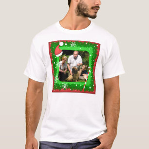 Ihr eigenes Foto in einem Weihnachtsrahmen! - T-Shirt