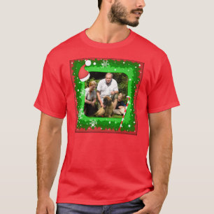 Ihr eigenes Foto in einem Weihnachtsrahmen! - T-Shirt